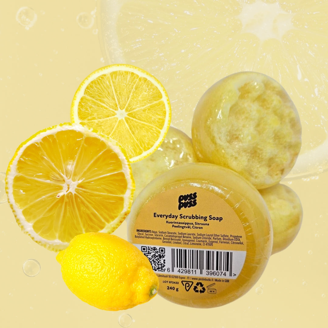 Puss Puss Everyday Scrubbing Soap - herkullisen tuoksuinen kuorintasaippua