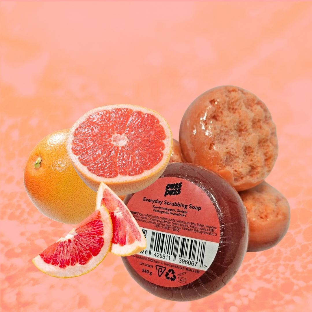 Puss Puss Everyday Scrubbing Soap - herkullisen tuoksuinen kuorintasaippua