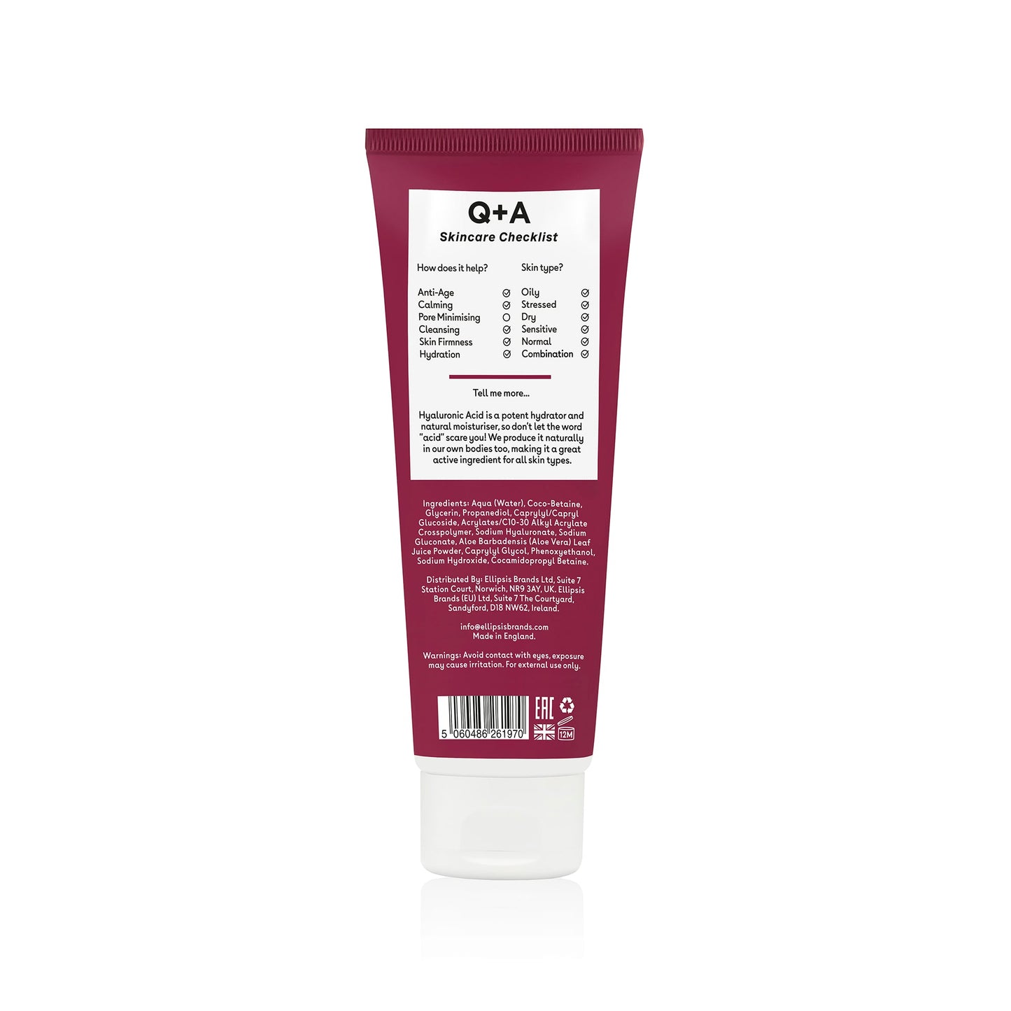 Q+A Hyaluronic Acid Hydrating Cleanser - kosteuttava kasvojenpuhdistusaine back