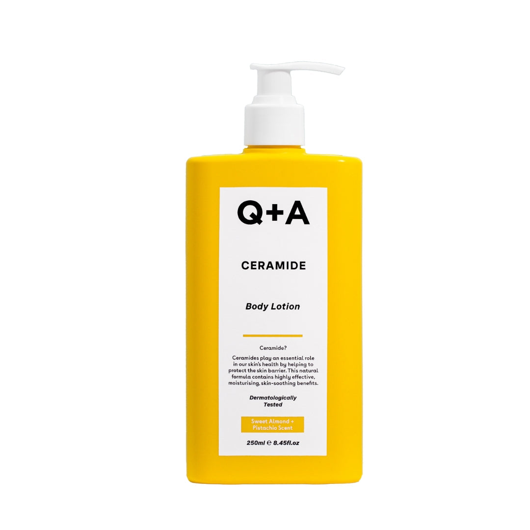 Q+A Ceramide Body Lotion vartalovoide kuivalle iholle sisältää keramideja