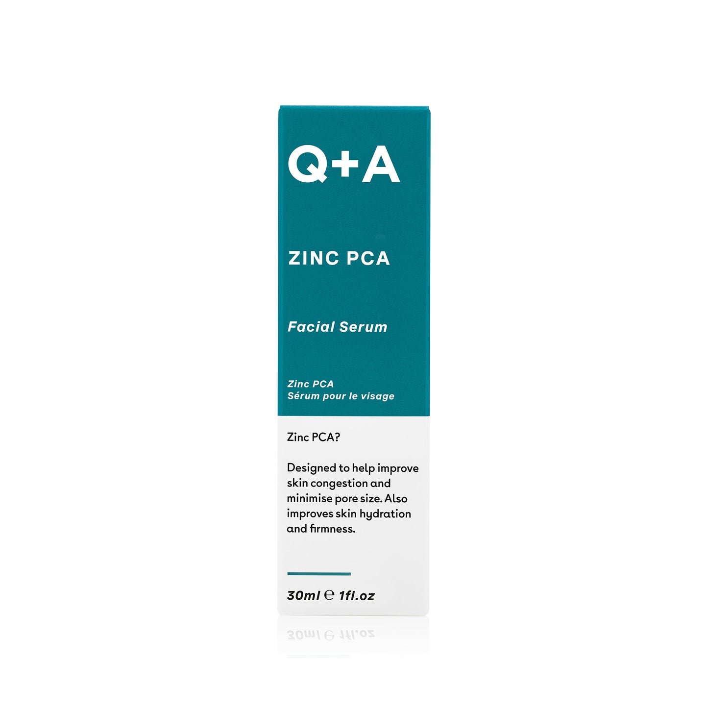 Q+A Zinc PCA Facial Serum - seerumi rasvoittuvalle iholle front